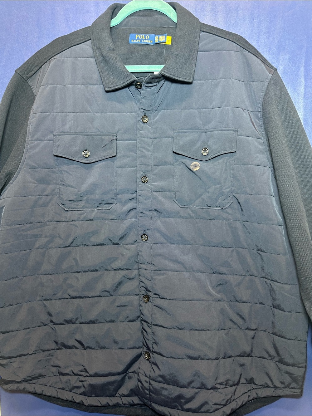 NWT Men’s Polo Ralph Lauren Heavyweight Sweater / Shacket - Navy - XXL
